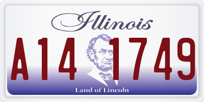IL license plate A141749