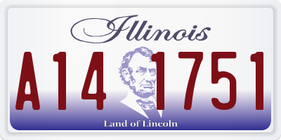 IL license plate A141751