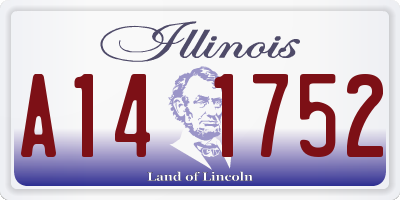 IL license plate A141752