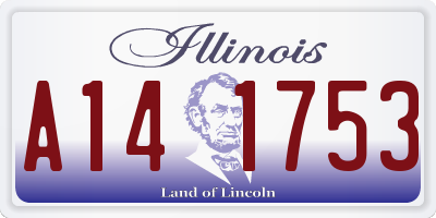 IL license plate A141753