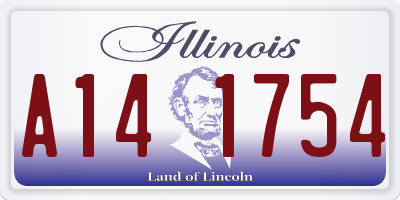 IL license plate A141754