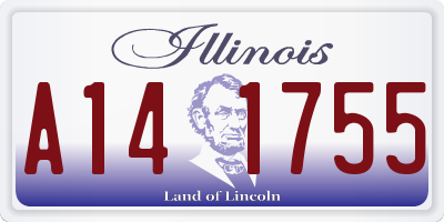 IL license plate A141755