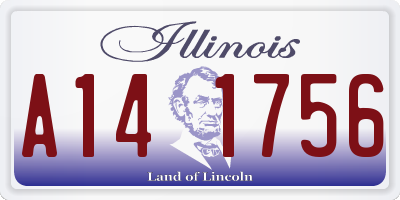 IL license plate A141756