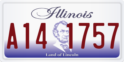 IL license plate A141757