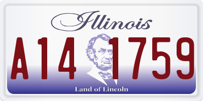 IL license plate A141759