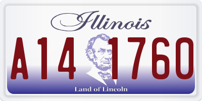 IL license plate A141760