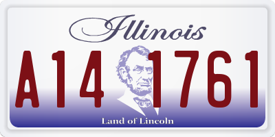 IL license plate A141761