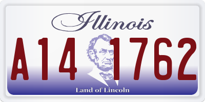 IL license plate A141762