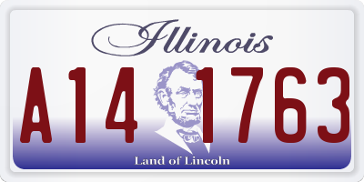IL license plate A141763