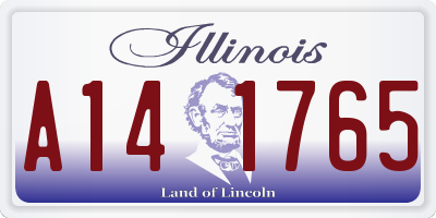 IL license plate A141765