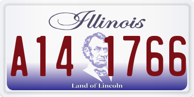 IL license plate A141766