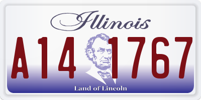 IL license plate A141767