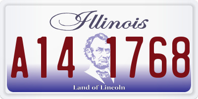 IL license plate A141768