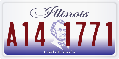IL license plate A141771