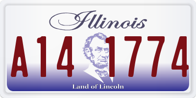 IL license plate A141774