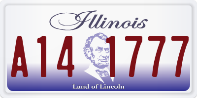 IL license plate A141777