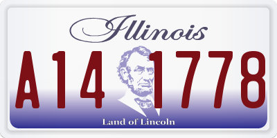 IL license plate A141778