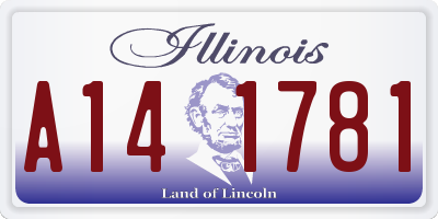 IL license plate A141781