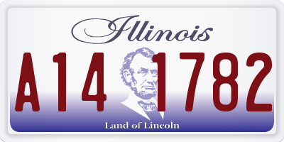 IL license plate A141782