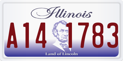 IL license plate A141783