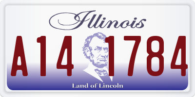 IL license plate A141784