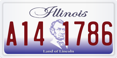 IL license plate A141786