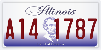 IL license plate A141787