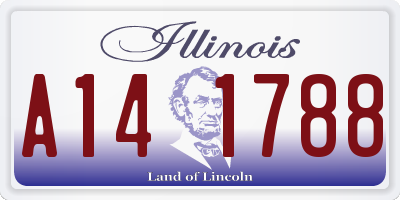 IL license plate A141788
