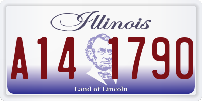 IL license plate A141790