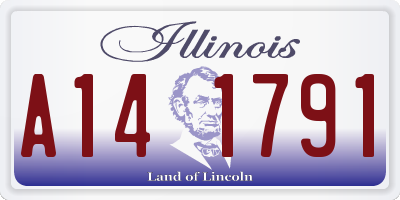 IL license plate A141791