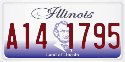 IL license plate A141795