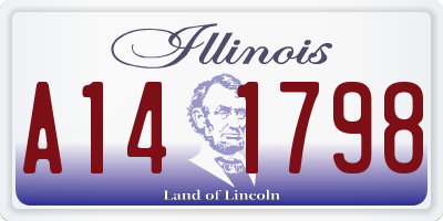 IL license plate A141798