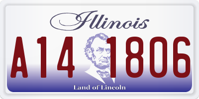 IL license plate A141806