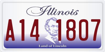 IL license plate A141807