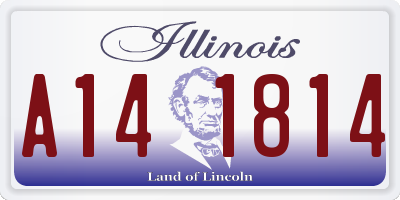 IL license plate A141814