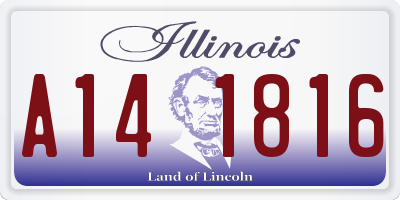 IL license plate A141816