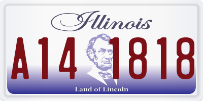 IL license plate A141818