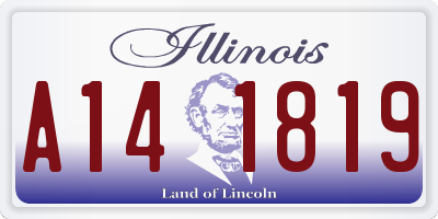 IL license plate A141819