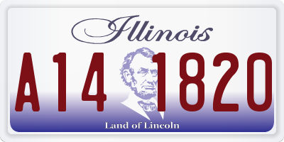 IL license plate A141820