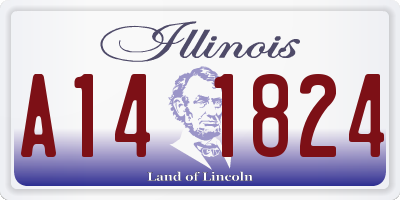 IL license plate A141824