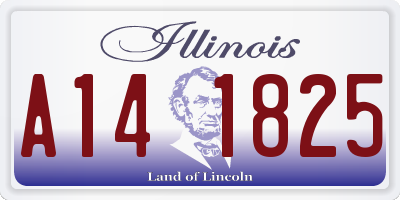 IL license plate A141825