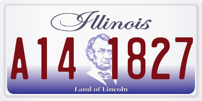 IL license plate A141827