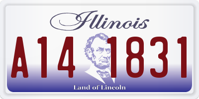 IL license plate A141831