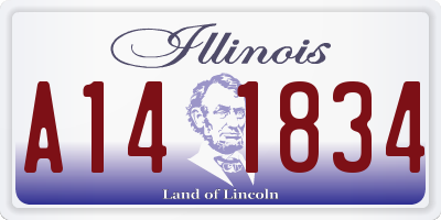 IL license plate A141834