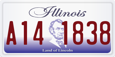 IL license plate A141838