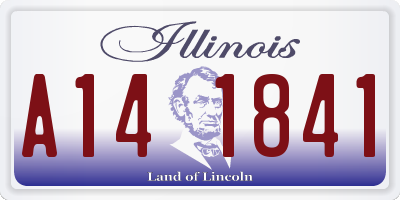 IL license plate A141841