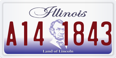 IL license plate A141843