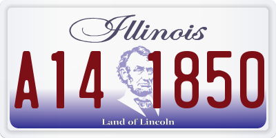 IL license plate A141850