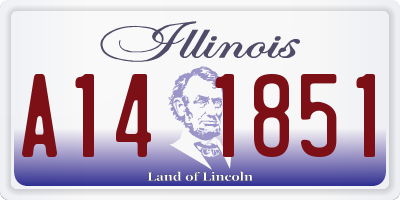 IL license plate A141851