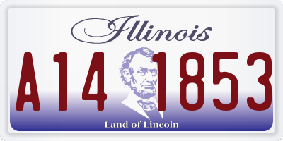 IL license plate A141853